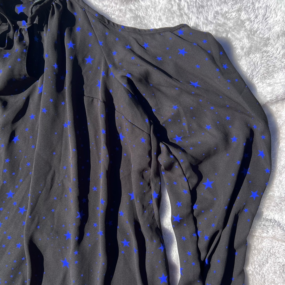 Torrid Black Top with Blue Star Design - Picture 1 of 7